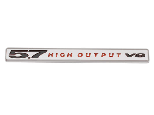 Badge "5.7 High Output V8" VT VX Chrome Fender - B4023