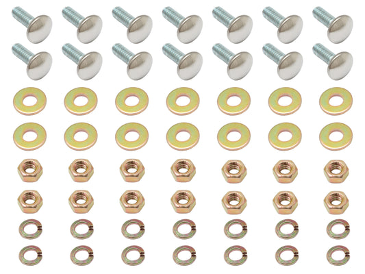 Holden Bumper Bar Bolt Kit x14 HK HT HG Ute Van Front + Rear nuts dome coach - BB1006C