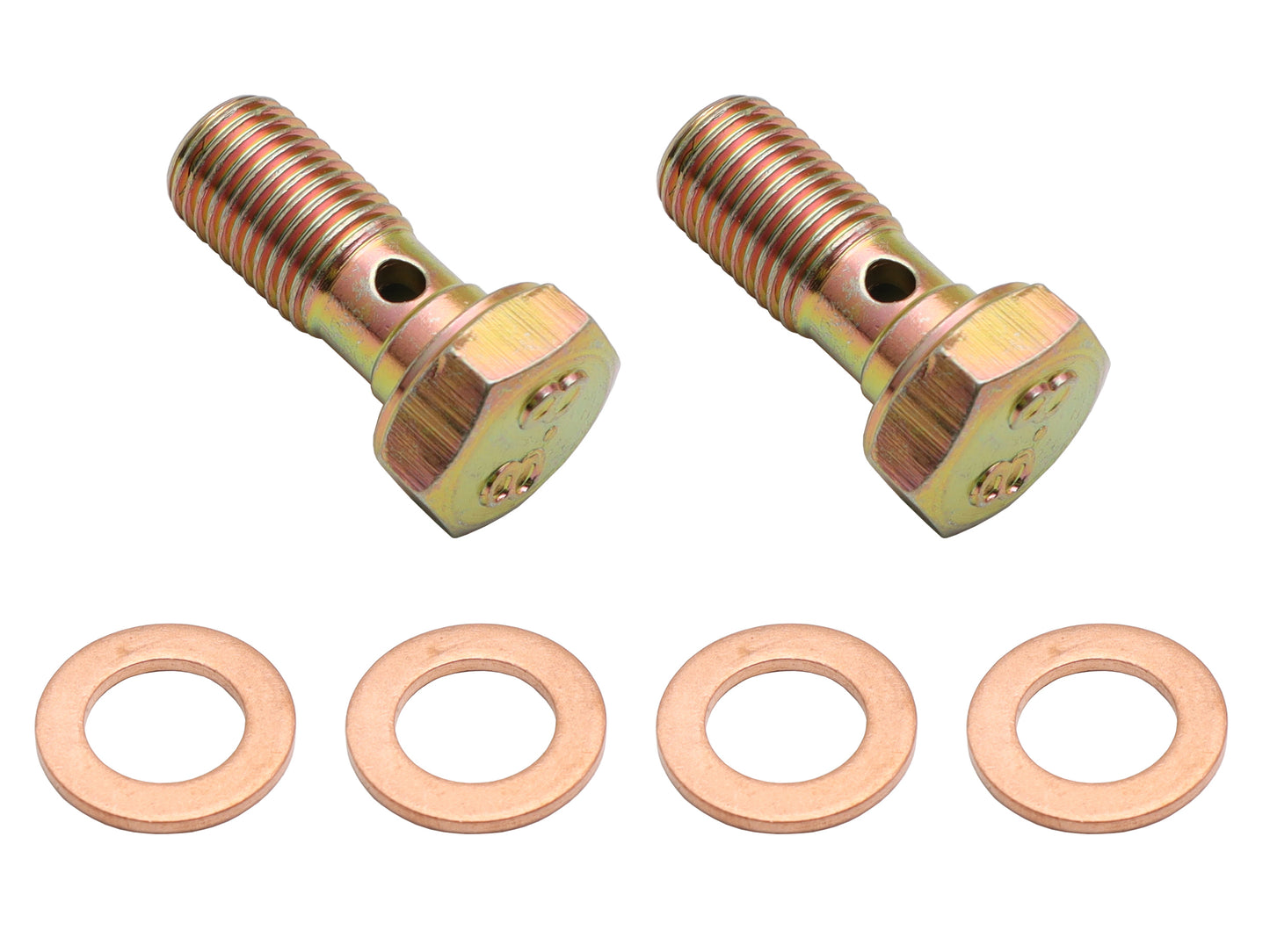 Brake Banjo Bolt Kit 3/8" x 24 (Gold) With Washers XW XY XA XB XC XD XE ZC-ZK - BB11001