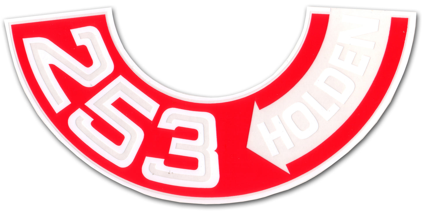 Decal HT HG HQ Air Cleaner "253 Holden" - BD1048