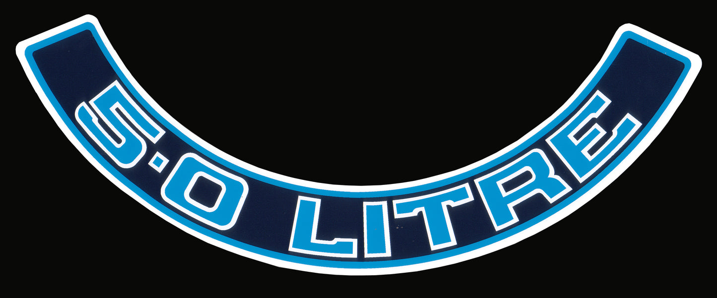 Decal Air Cleaner BlueHZ WB VC VH VK VL Commodore 5.0 Litre V8 - BD1060