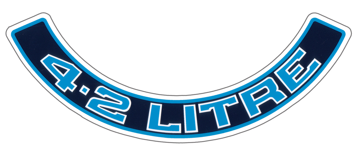 Decal Air Cleaner "4.2 Litre" (Blue) WB VC VH - BD1061