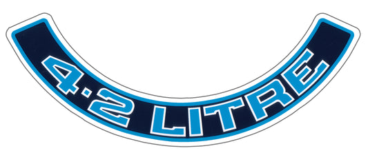 Decal Air Cleaner "4.2 Litre" (Blue) WB VC VH - BD1061