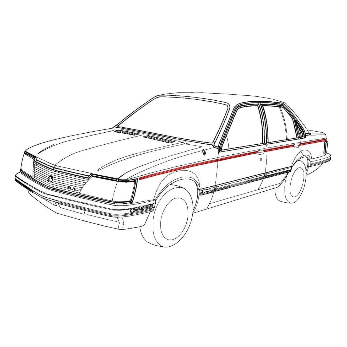 Holden Two Tone Masking Stencil Kit VH SL/E - BD1211