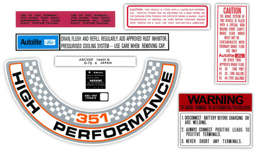 Decal Kit XW GT 351 Cleveland 4V  - BD2035