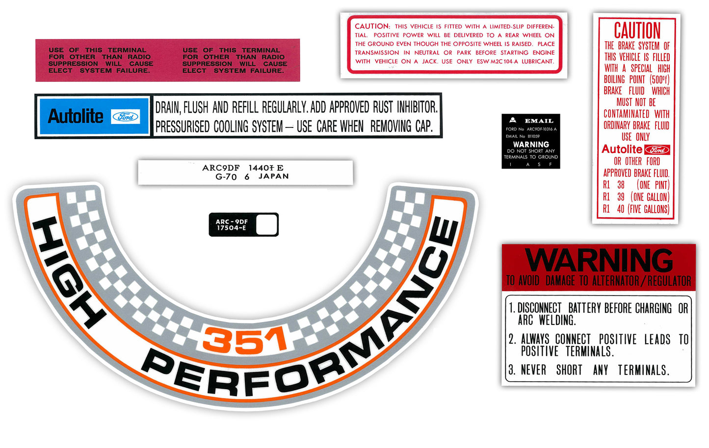 Decal Kit XW GT 351 Windsor - BD2037