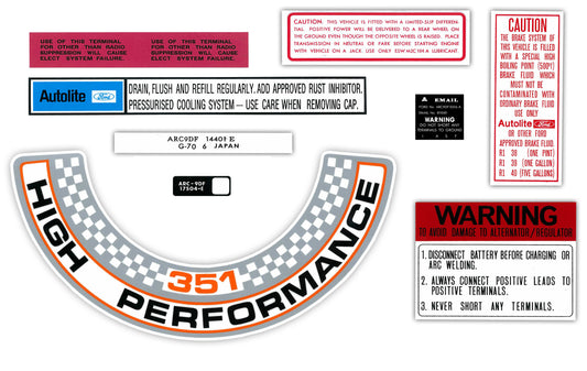 Decal Kit XW GT 351 Windsor - BD2037