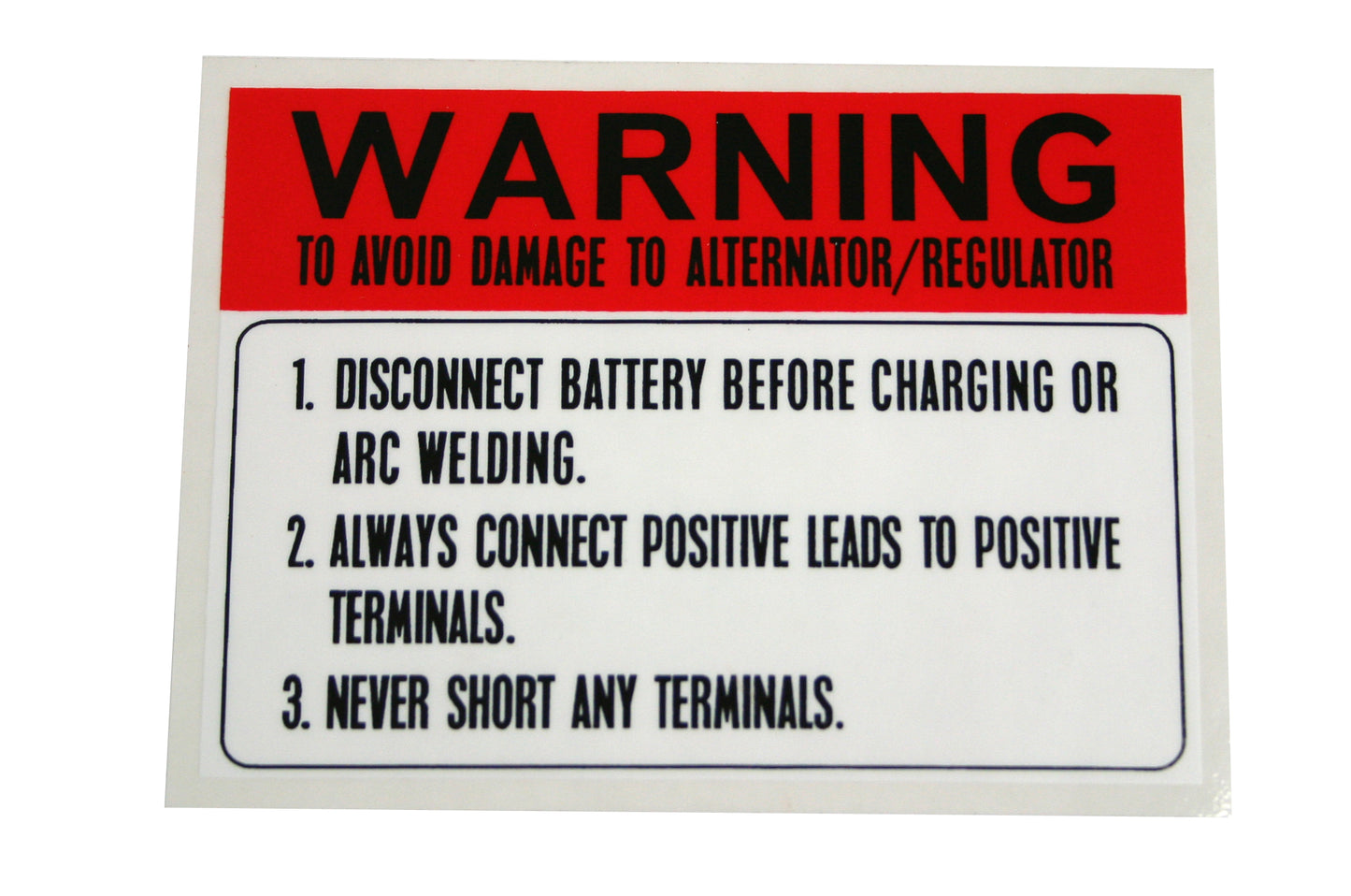 Decal Battery Warning Shocker Tower XA XB XC XD ZF-ZJ FC - BD4381
