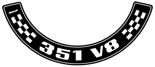 Decal Air Cleaner "351 V8" Small XA XB Except GT - BD4388