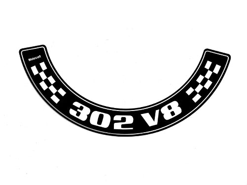 Decal "302 V8" Small Air Cleaner XA XB ZF ZG - BD4398
