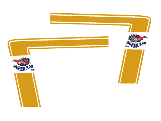 Body Decal Stripe Kit (Gold) Ford XW GT Sedan - BD4413
