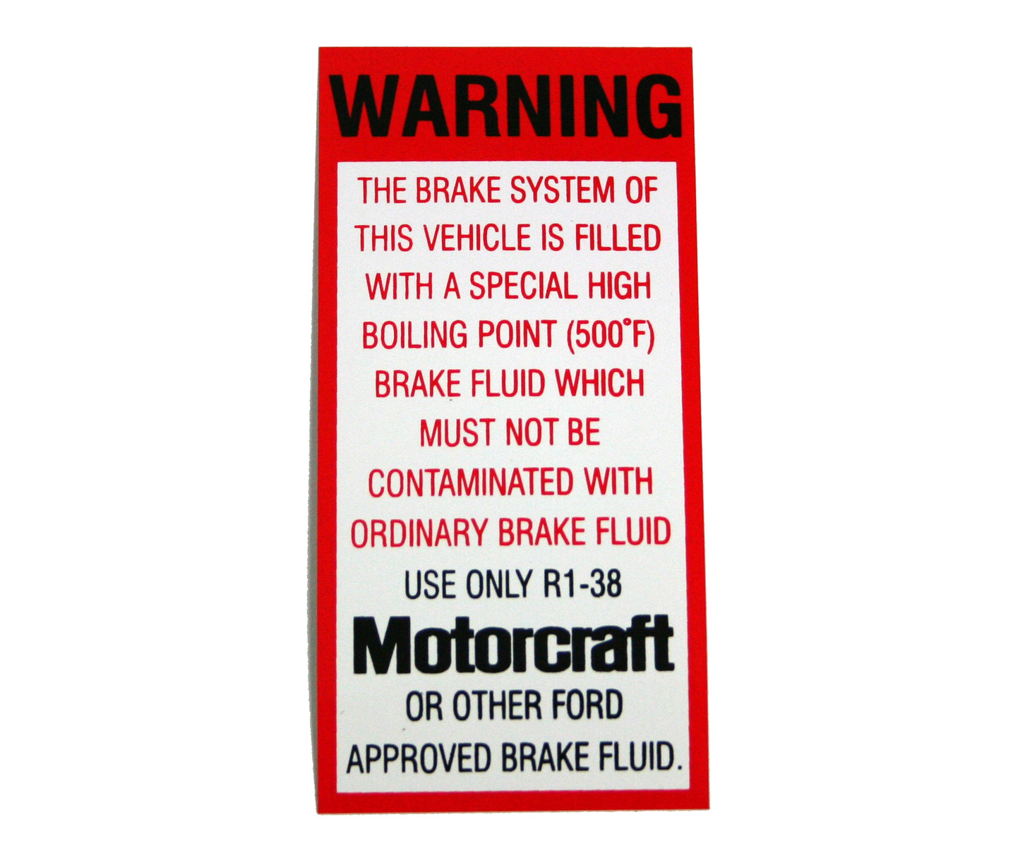 Decal Brake Fluid XA XB XC ZF ZG ZH - BD4434