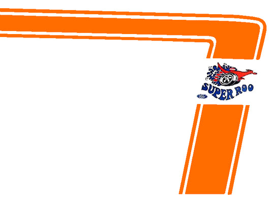 Decal Stripe Kit XW GT Ute Orange Non Reflective - BD4458U