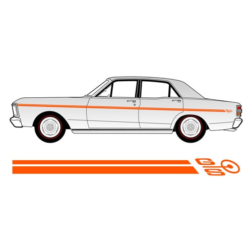 Decal Stripe Kit XW XY GS Sedan Orange Non Reflect - BD4571