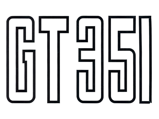 Boot Decal ‘GT 351’ (Black) Ford XB GT - BD4580