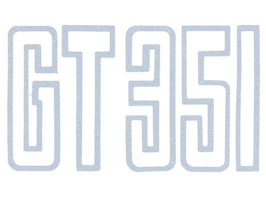 Boot Decal ‘GT 351’ (Silver) Ford XB GT - BD4581