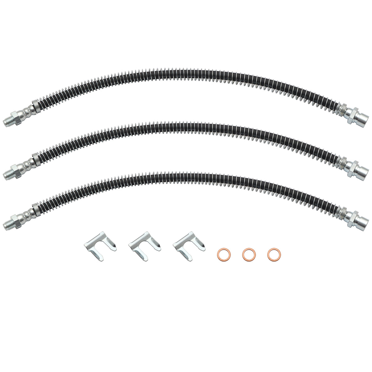 Brake Hose Kit Front & Rear 48 FJ FE FC Both Sides With Spring - BHK1000S