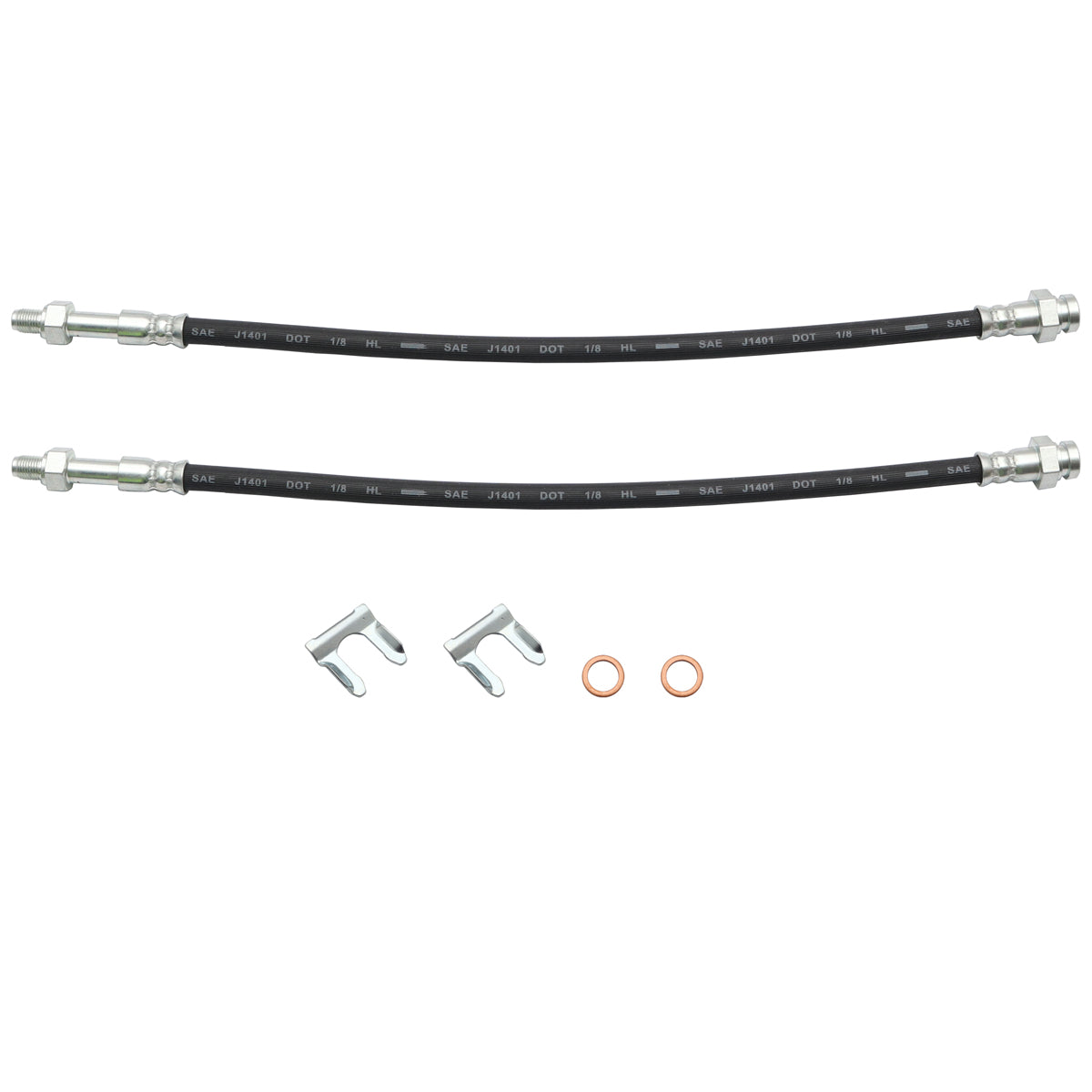 Brake Hose Kit Front HQ HJ HX Both Sides Disc Brakes Exc HX Alloy Caliper - BHK1007