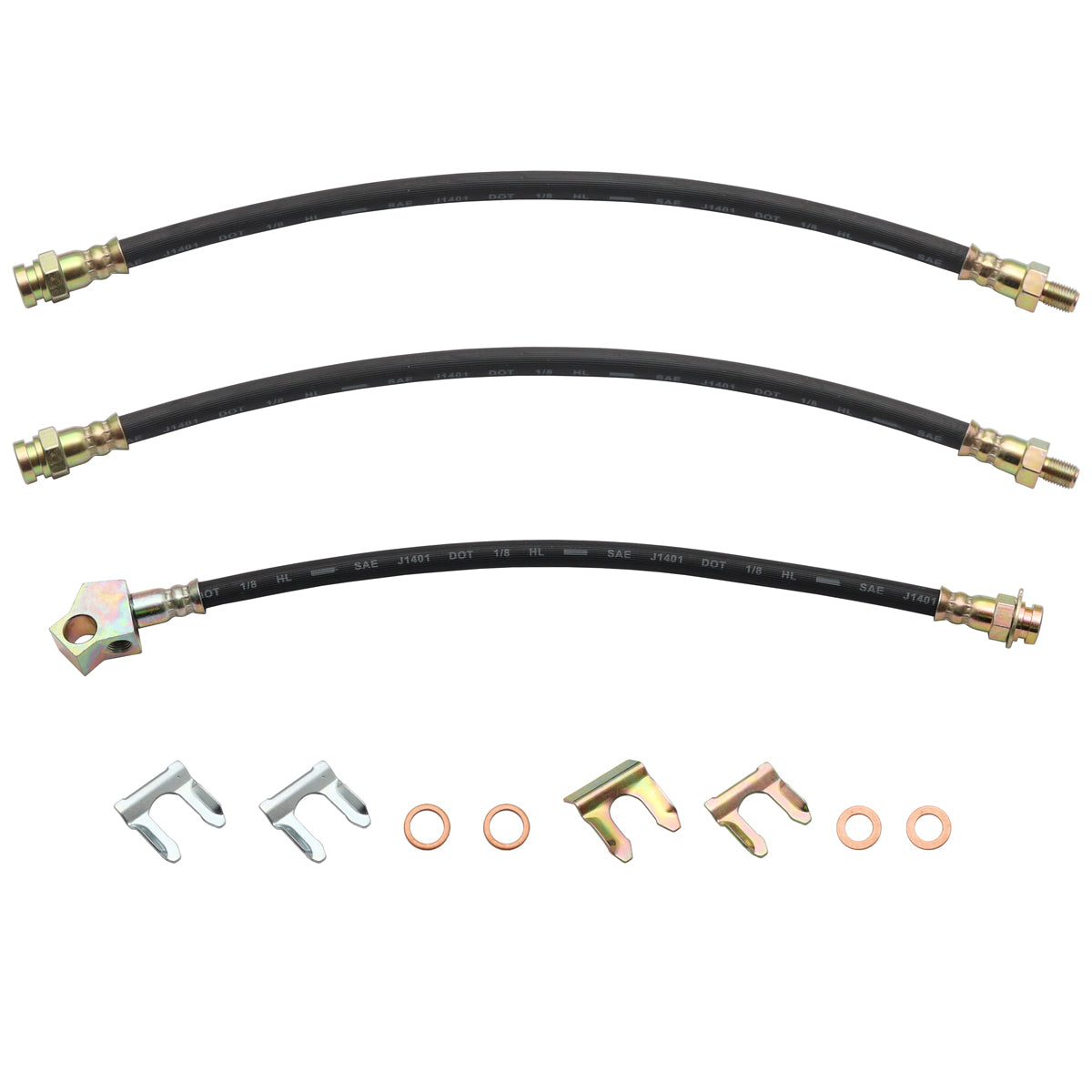 Brake Hose Kit Front & Rear XR XT ZA ZB Both Sides Disc Front Drum Rear - BHK2008