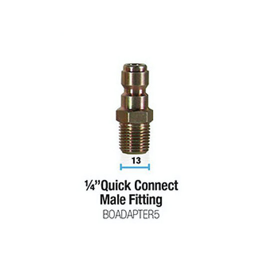 BOWDEN'S OWN 1/4" Quick Connect Male Pressure Washer Snow Cannon Adapter - BOADAPTER5
