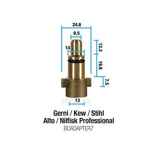 BOWDEN'S OWN Gerni Kew Stihl Nilfisk Pressure Washer Snow Cannon Adapter - BOADAPTER7