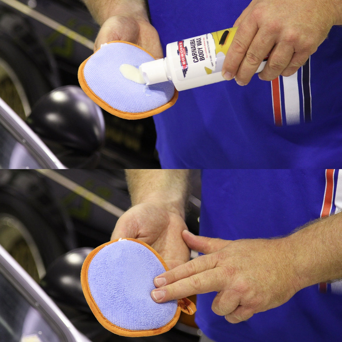 BOWDEN'S OWN Circle Work GULF COLOURS Applicator Mitt x1 - BOAMY