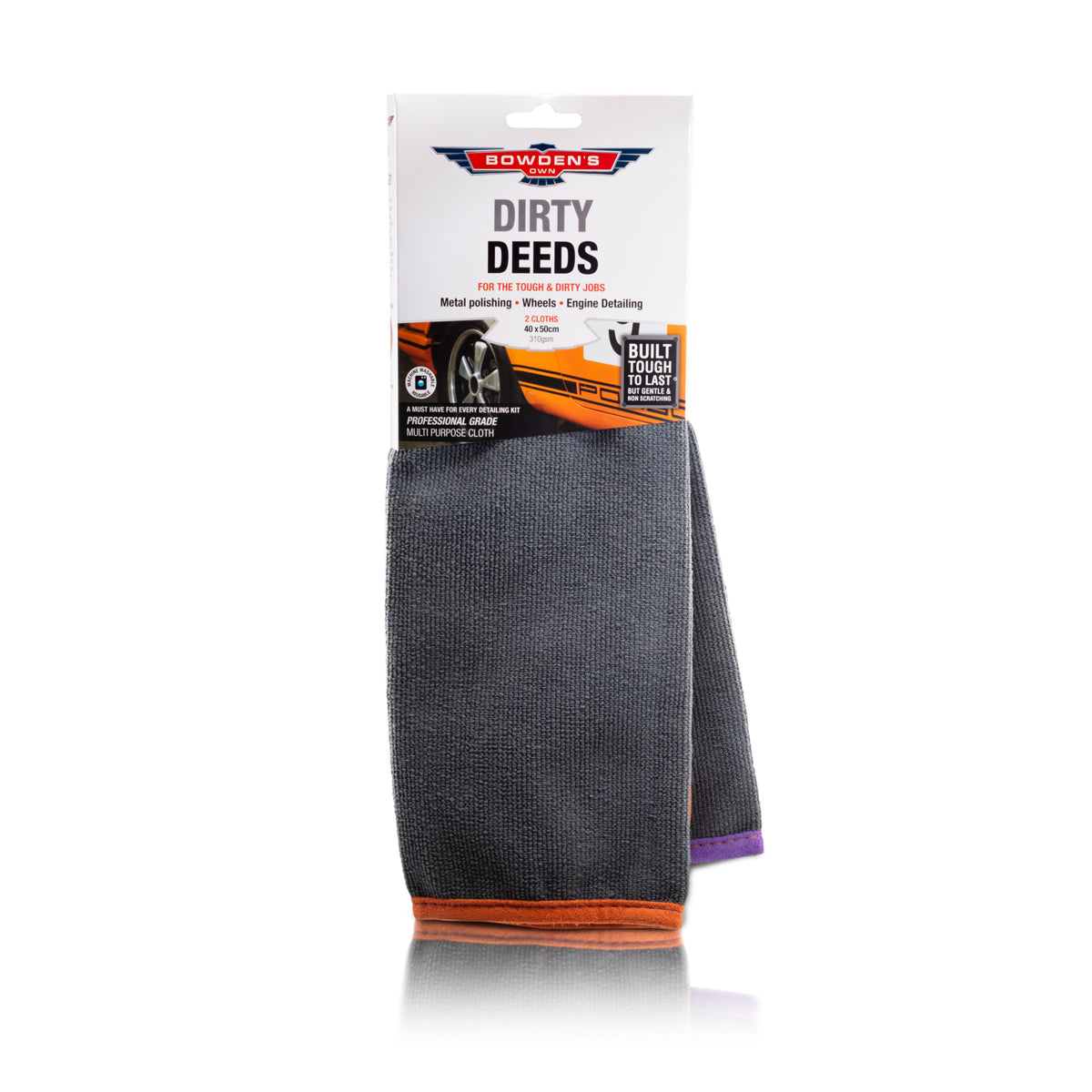 BOWDEN'S OWN Dirty Deeds Multi Purpose Cloths x2 40x50cm - BODD