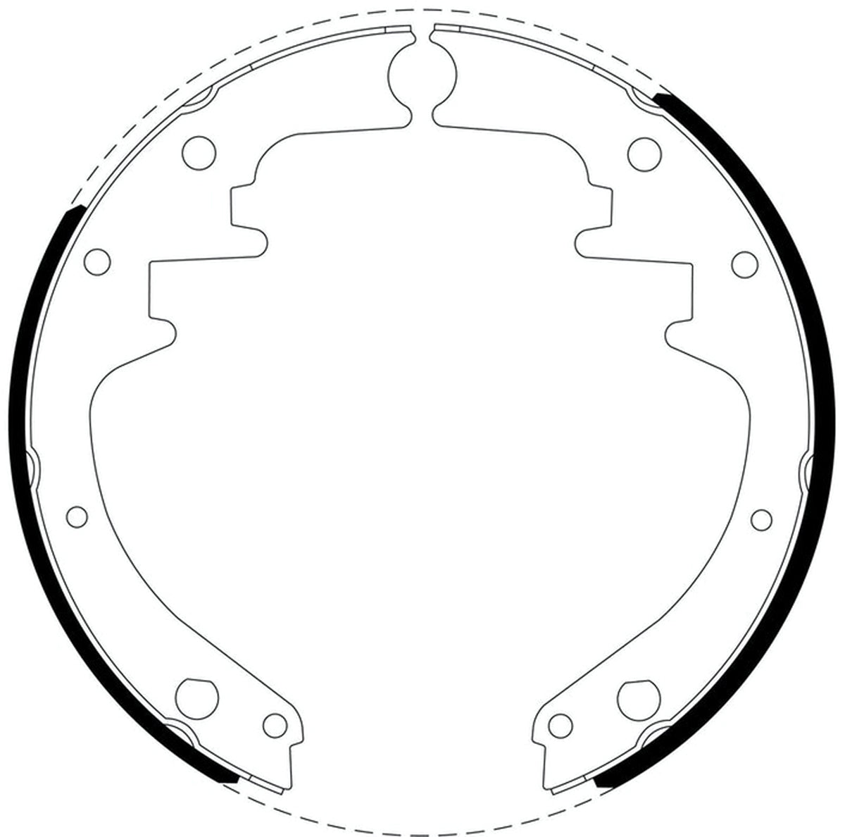 Bendix Rear Drum Brake Shoes Ford XM XP XR XT XW XY XA XB XC XD XE XF ZA-ZL - BS1271