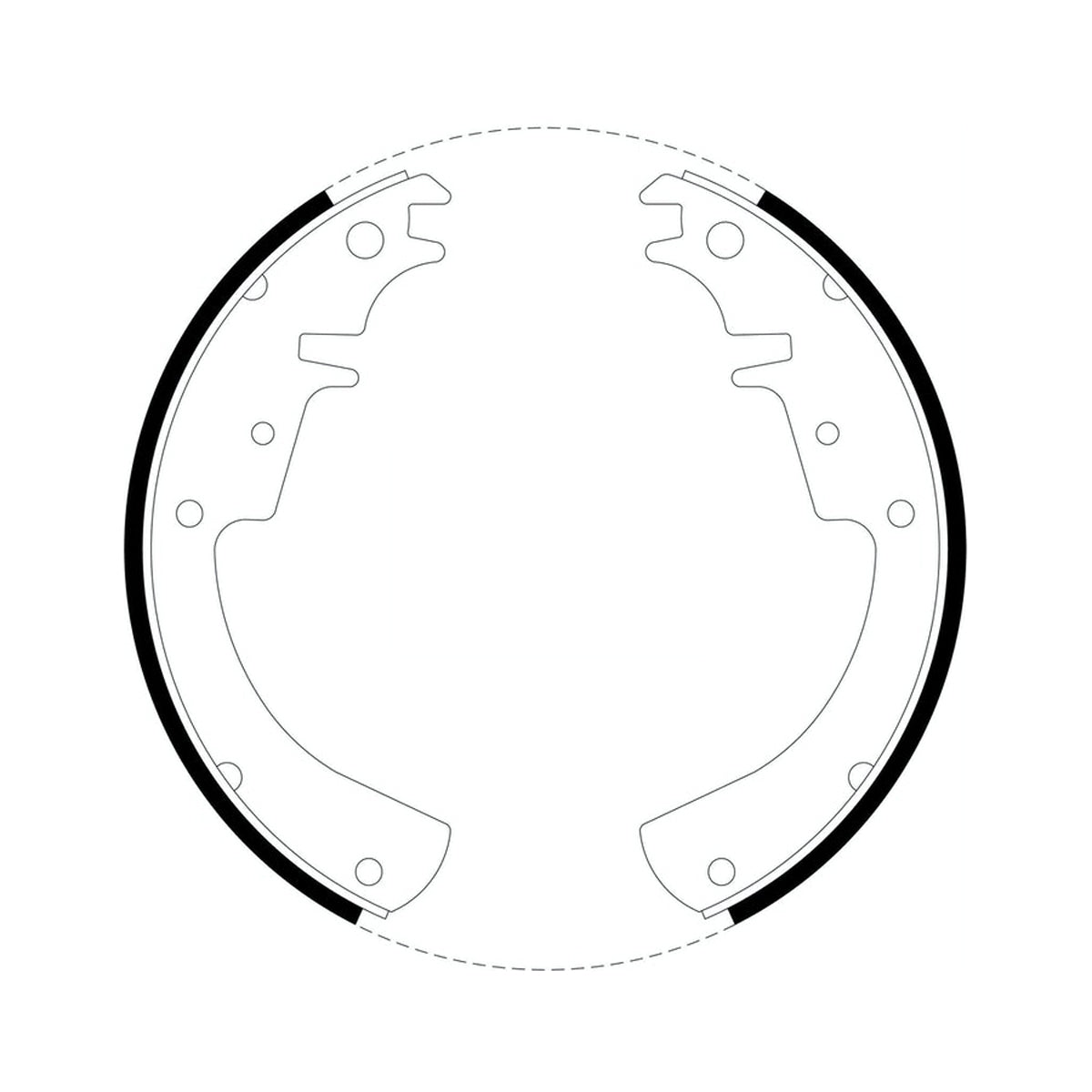 Bendix Rear Drum Brake Shoes Holden UC VB VC VH VK VL JB-JE TD-TG - BS1385