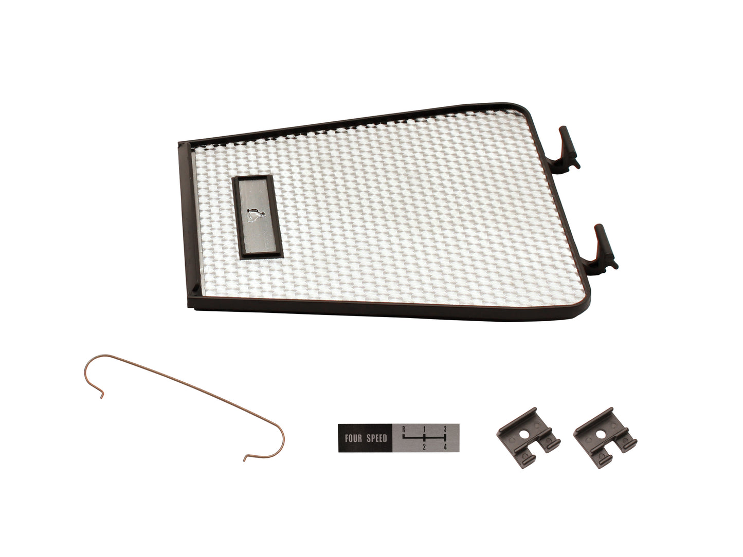 Console Lid Suit HQ GTS Chrome Fish Scale With Hinge - CL1000