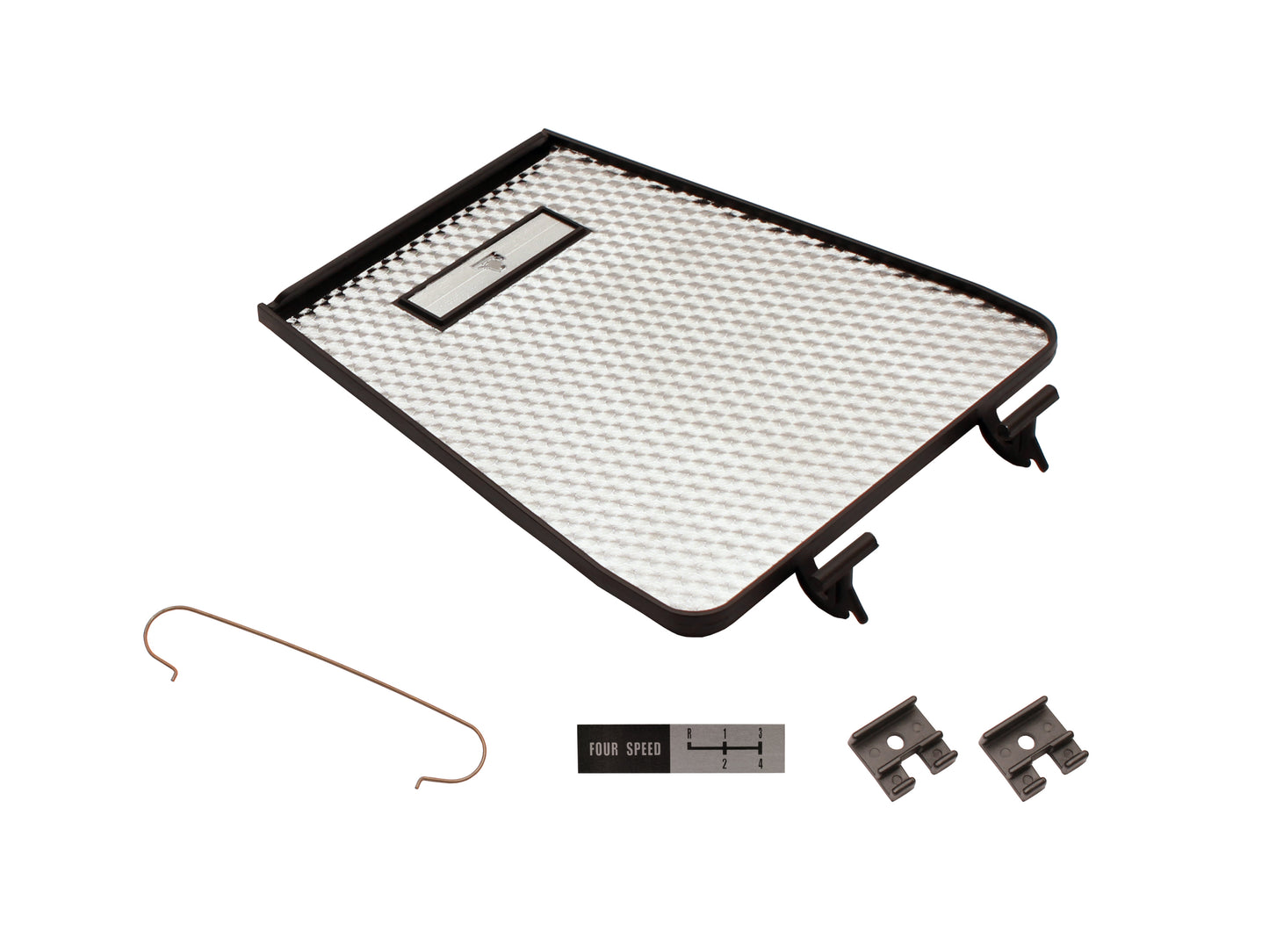 Console Lid Suit HQ GTS Chrome Fish Scale With Hinge - CL1000