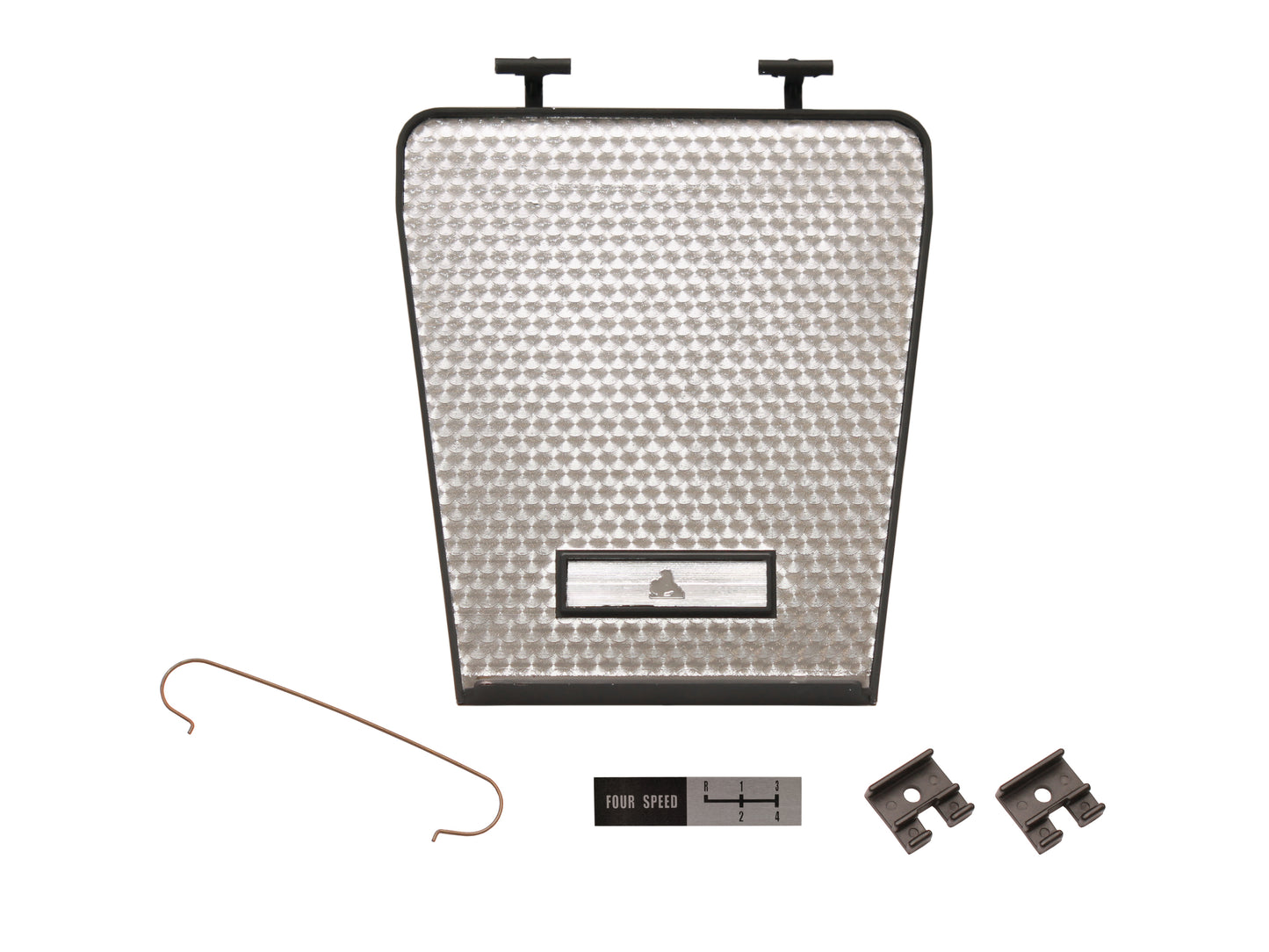 Console Lid Suit HQ GTS Chrome Fish Scale With Hinge - CL1000