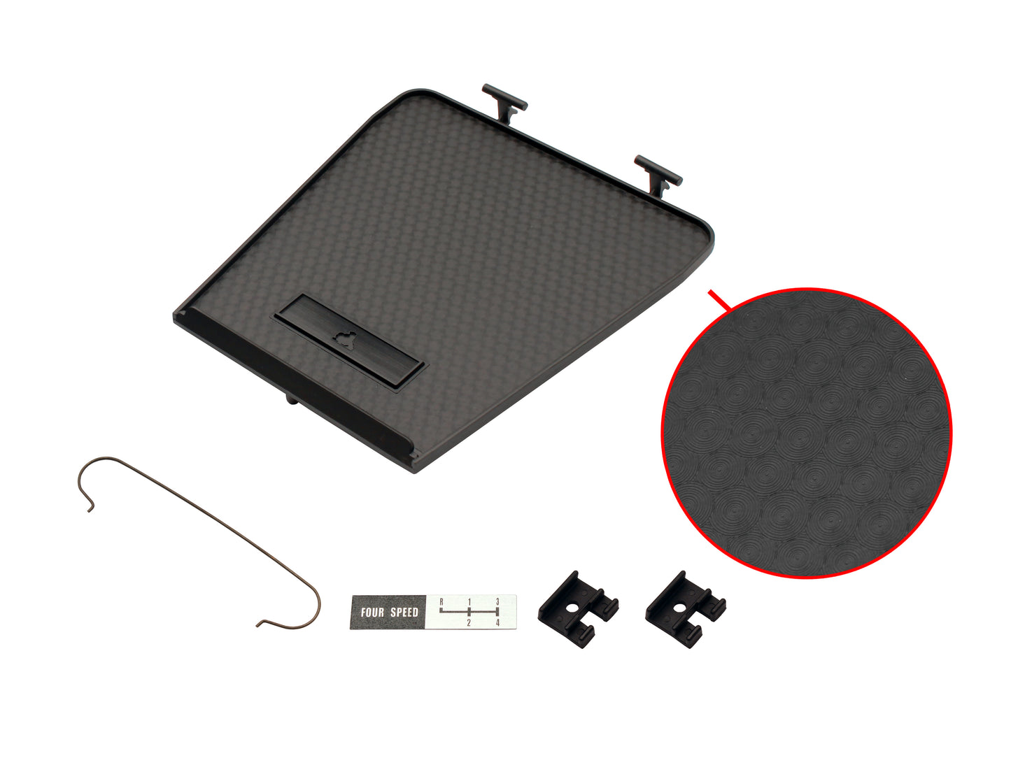 Console Lid Suit HQ HJ LH SLR LX Black With Hinges - CL1001