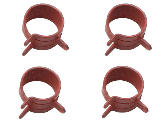 Hose Clamp Kit (Spring Steel) 1/2"OD (Red) (4 Pc - CS0004