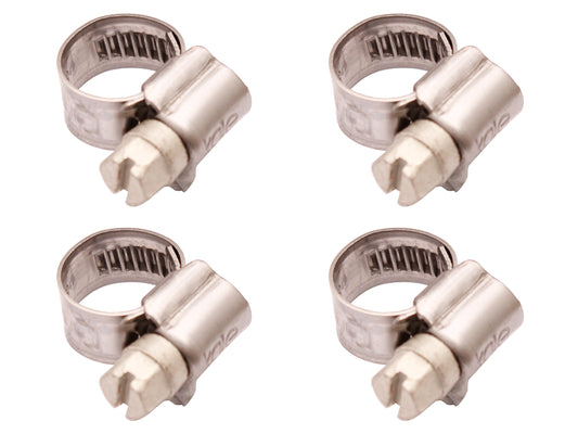 Hose Clamp Kit Worm Drive W:9 D:8 - 12mm (4) - CS1112