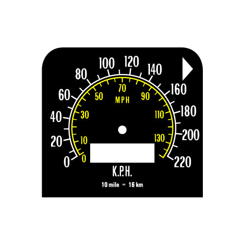 Decal Speedo HQ 220 Kph - D1002