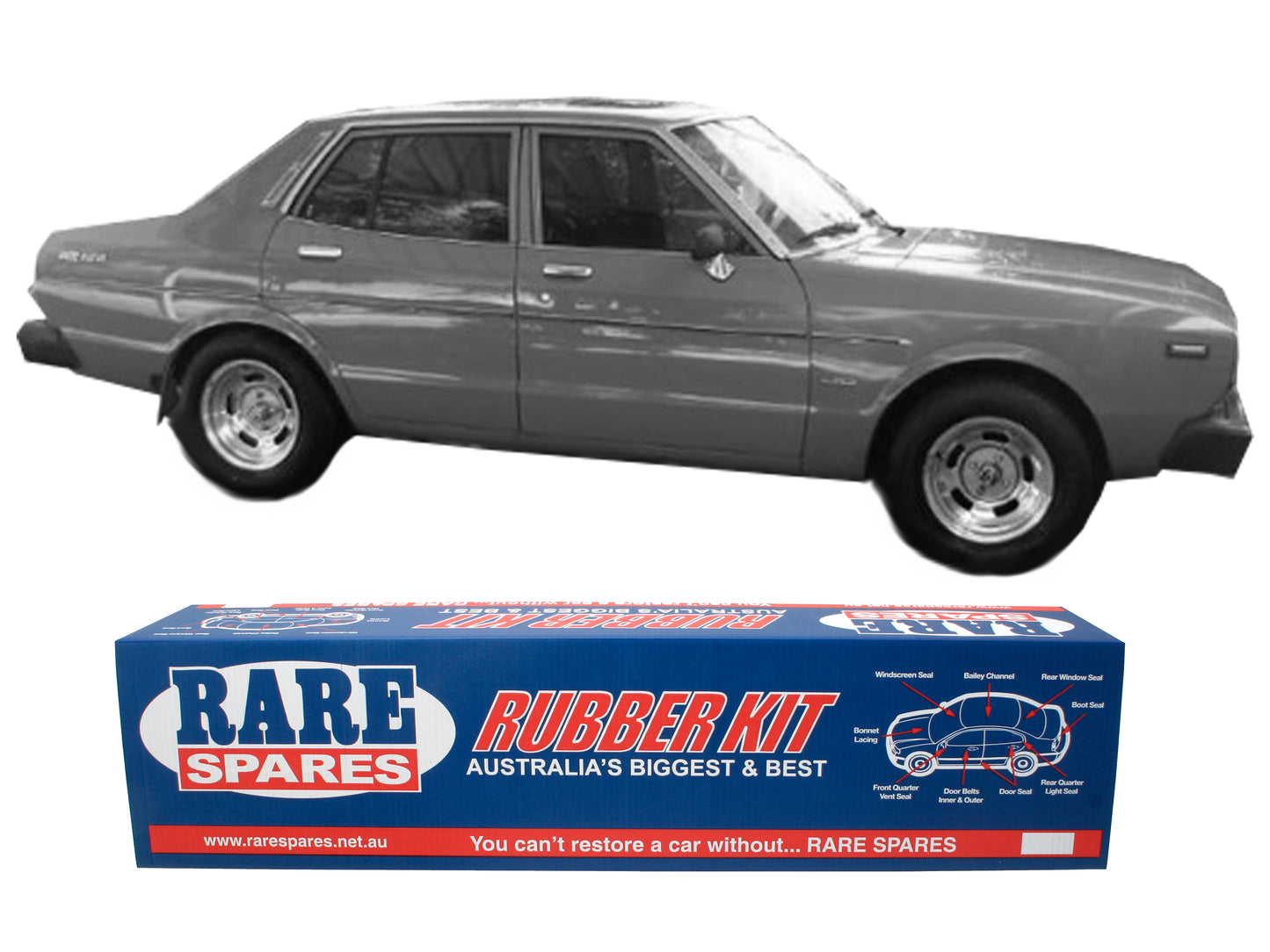 Body Rubber Kit Datsun 200b Sedan 1977-1981 - DAT12