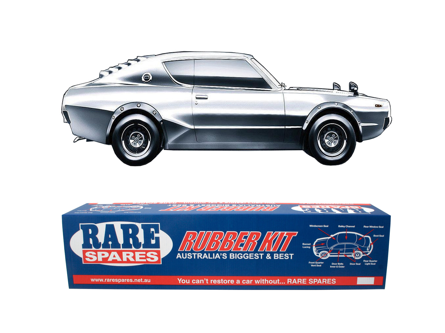 Body Rubber Kit Datsun 240k GT Coupe 1974-1976 - DAT15