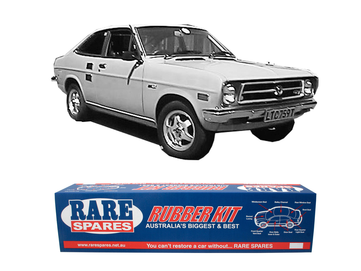 Body Rubber Kit Datsun 1200 Sedan 1970-1974 - DAT4