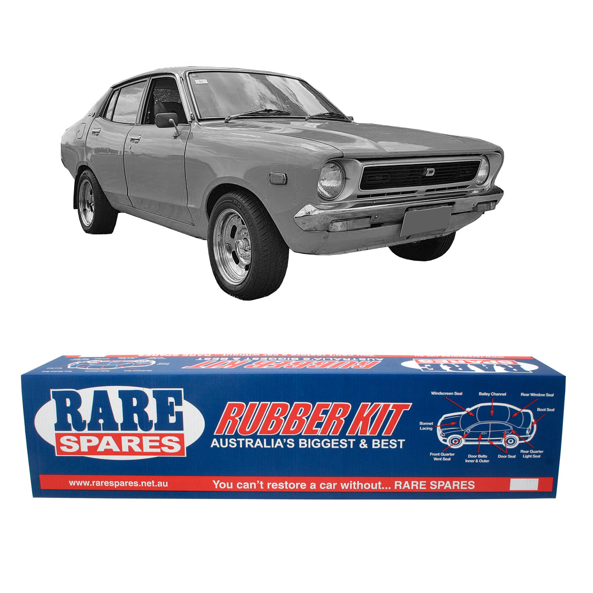 Body Rubber Kit Nissan Datsun 120Y Sedan - DAT6