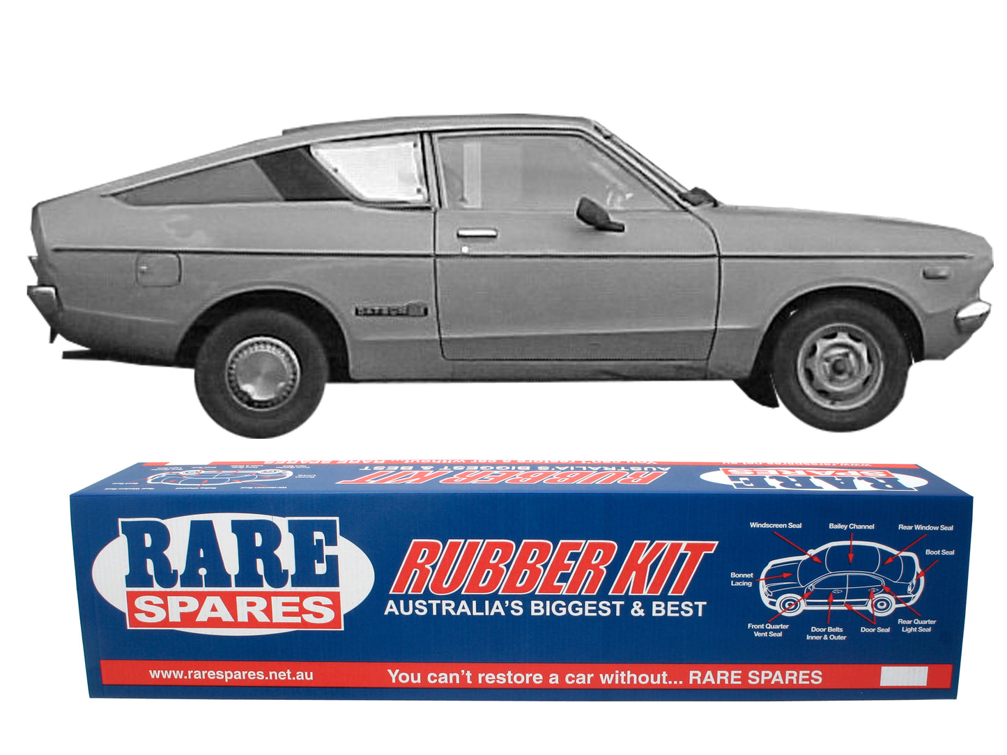 Body Rubber Kit Datsun 120y Coupe - DAT7