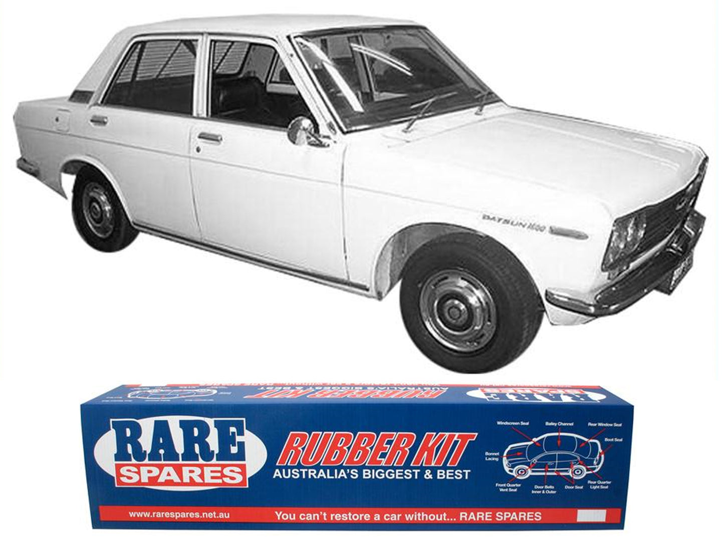 Body Rubber Kit Datsun 1600 Sedan - DAT8