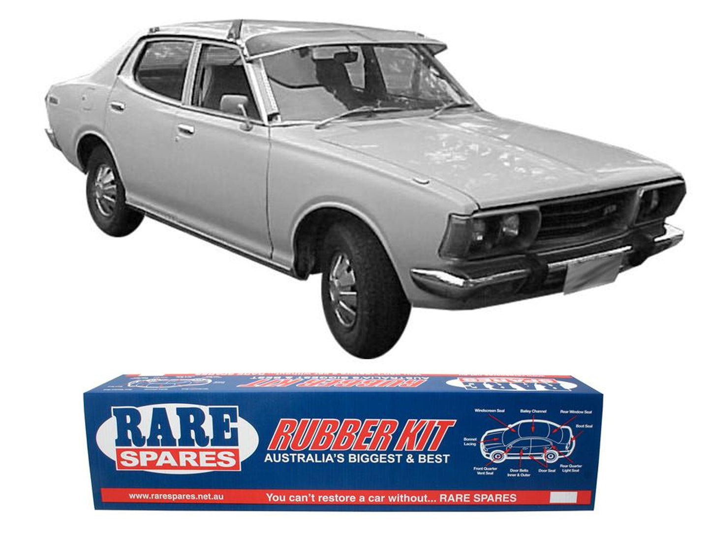 Body Rubber Kit Datsun 180b Sedan - DAT9