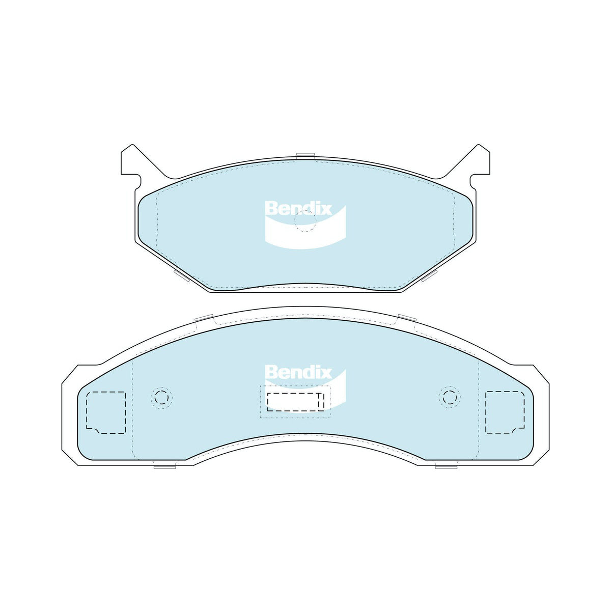 Bendix Heavy Duty Front Disc Brake Pads (Girlock Cast Iron Caliper) Holden HQ HJ HX / Ford XB XC XD ZG / Valiant VG-CL - DB1004HD