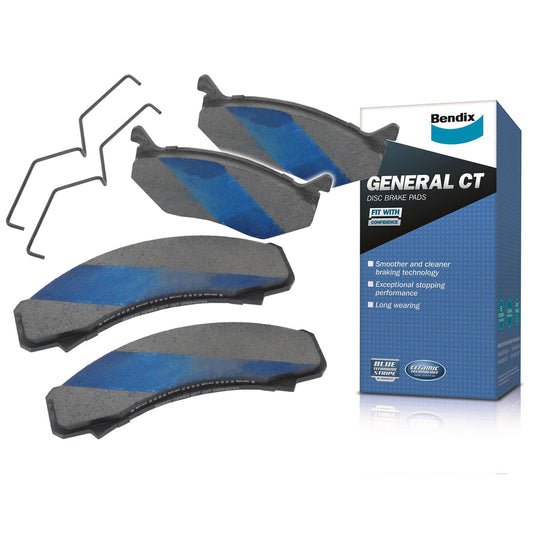 Bendix GCT Front Disc Brake Pads (Girlock Cast Iron Caliper) Holden HQ HJ HX / Ford XB XC XD ZG / Valiant VG-CL - DB1004-Bendix
