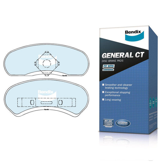 Bendix GCT Rear Disc Brake Pads (Girlock Alloy Caliper)Holden HZ WB LX UC  - DB1032
