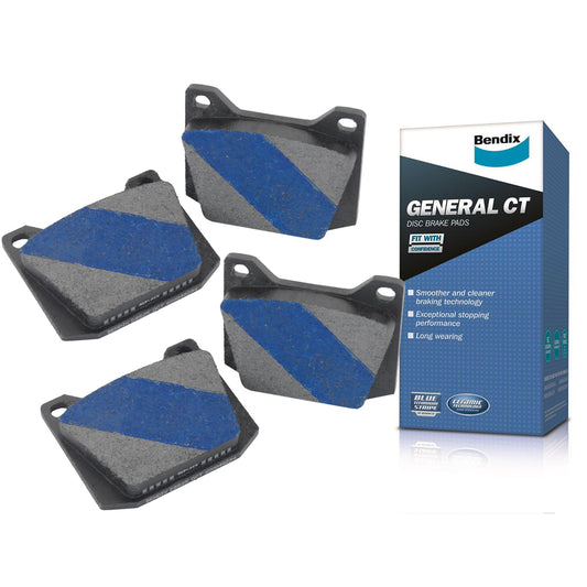Bendix GCT Front Disc Brake Pads (Girling 16P Caliper) Holden HD HR FJ-EH (HR Front End) / Ford XP ZA ZB - DB525