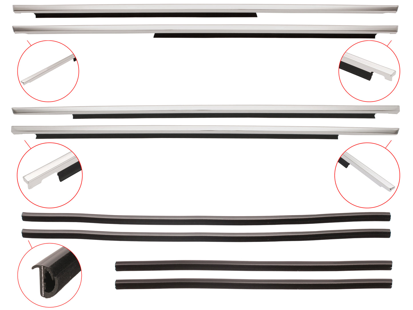 Door Belt & Moulding Kit Complete VB All, VC VH Sedan Wagon Excluding SS & SLE - DBMKVB2