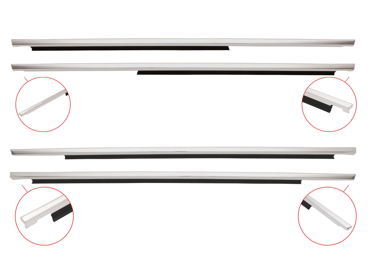 Door Belt & Moulding Kit Outer VB VC VH Commodore Sedan Wagon - DBMKVB3