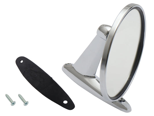 Door Mirror Universal Chrome Round Left Or Right - DM1034